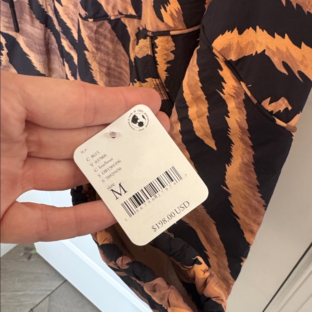 Free People Movement Walk the Line Oversized Black & Tan Zebra Print pullover - Picture 7 of 8